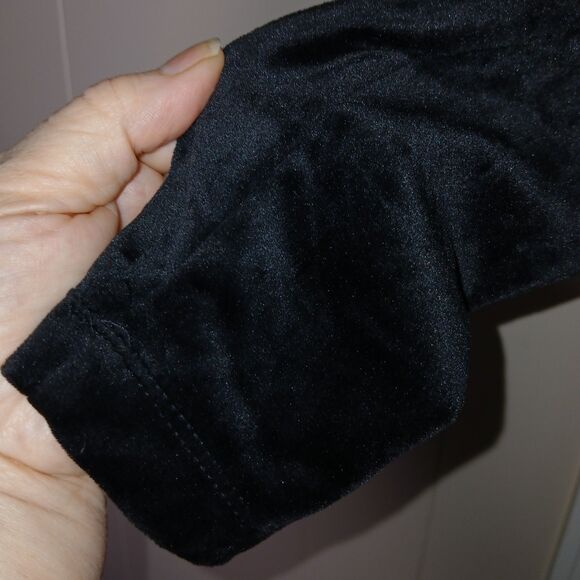 Juicy Couture Vintage Y2K Black Velour Dress Mini Glothic Party Holiday Size M. - Picture 6 of 16